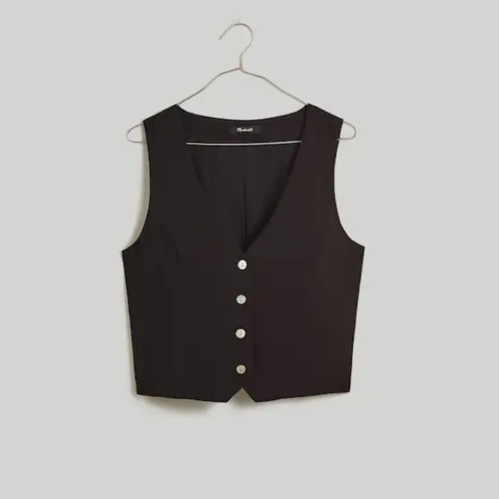 Madewell Katrina Crop Vest Soft Drape